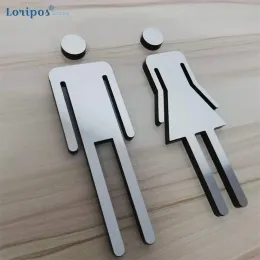 Frame 18x6cm Men Women Wall Sign Toilet Door Wc Signage Plate Acrylic Sign Men Women Incon Block Wall Mounte Wc Sign Board Acrylic