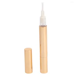 Bottiglie di stoccaggio 5 pezzi Penna vuota con punta di spazzole Contenitore Lip Gloss Growh Growth Tube Applicatori in alluminio 3ML ()