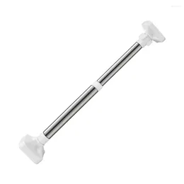 Shower Curtains Bath Hand Towel Holder Hole-free Rod Stainless Steel Curtain Free-punch Compression Bar