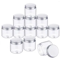 Bottiglie di stoccaggio 5pcs 50g 1pcs 100g 3pcs 150 g Jar di plastica con coperchi a vite a vite Contenitore trasparente Crema estetica Crema Crema Crema Crema Crema Crema Crema Canna di trucco in polvere