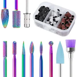 Dryers 3/32 Inch Nail Drill Bits Set Electric Nail File Cuticle Cutter Tips Clean Burr Sander Manicure Nail Sanding Bands Diy Nail Tool
