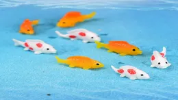 Goldfish minyatür sevimli balık zanaat beyaz altın balıkbowl su manzarası peri bahçe aksesuarı mikrolandscape akvaryum dekorasyon diy m3428836