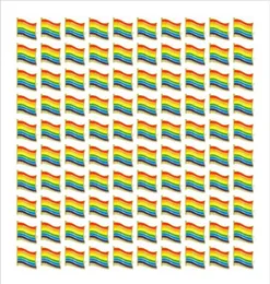 Cały 100pcs gejowskie szpilki dumy LGBTQ Rainbow Flag Brooch Pins for Ubrania Dekoracja H1018242B7588594