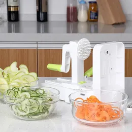 Manuella matprocessorer Spiralizer Morot Cutter Fruit Kitchen Accessories Gadget Grönsaker krossar Chopper för hemanvändningsverktyg 240325