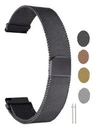 20 мм 22 мм Milanese Loop Bracelet Bracelet Braf Braf Braf для наблюдения Active 40mmgalaxy Watch 42 -мм магнитная нержавеющая сталь Band 2880808