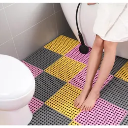 Bath Mats PVC Mat Thickened Non Slip Splicing Waterproof Hollow Foot Swimming Pool Household Shower Room Floor