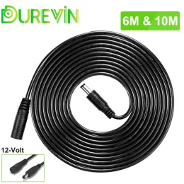 Intercom 10 Meters/32.8ft Length Dc 12v Power Adapter 6m Extension Cable for Security Cctv Ip Camera Power Adapter 5.5x2.1mm Dc Plug