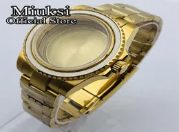 40mm guldfodral Sapphire Glass Oyster Armband Fit NH35 NH36 ETA 2836 Mingzhu DG2813 3804 Miyota 8215 8205 821A Rörelse5332883