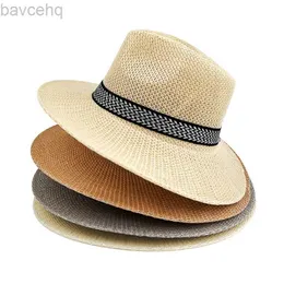 Cappelli a bordo larghi cappelli a secchio di cappelli intrecciati estate con cappello da bocce jazz retrò uomini e donne surf sulla spiaggia da sole pieghevoli cappelli da sole pieghevoli maschi gorras gorras 240407