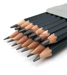 Profesjonalny szkic do szkicu Zestaw ołówkowy HB 2B 6H 4H 2H 3B 4B 5B 6B 10B 12B 1B Malowanie Pencils Supplies1444519