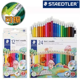 Pennor tyska Staedtler Erasable Colored Pencil 144 50NC12 24 Designmålning Graffiti Färgad Lead Art Stationery School Supplies