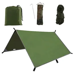 3xカーサイドオーニングアウトドアキャンプテントタープ防水ピクニックマットキャリーバッグRaintarp Hammock Canopy Shade Sun Shelter 240327