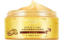 Bioaqua 24K Gold Shea Buttermassage Cream Peeling Maska Baby Foot Skóra Gładka pielęgnacja krem ​​złuszczająca maska ​​stóp6536241