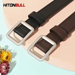 أحزمة Hitonbull Womens Leather Belt مناسبة لجمال الجينز Women Luxry Weistband حزام غير مسامي غير رسمي