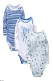 3 PCs Babe Brand Baby Rodper Mangas compridas Algodão recém -nascido bebê menino roupas de menino desenho animado conjunto de roupas de bebê 012 M Y1219970038857546