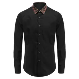 Мужские рубашки дизайнерские повседневные с длинным рукавом Top Designer Designer Solid Shirt USA Brand Polos Fashion Oxford Social Arrival Вышивка множества VGZ9 825734923