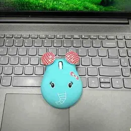 Topi cartone animato blu elefante 2,4 g mouse wireless mouse cablato topo per laptop informatica creativa regali y240407