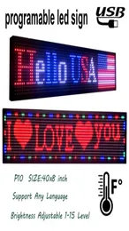 PH10Full Color Led Знак на открытом воздухе SMDWITH Dempret Display Сообщение об прокрутке USB Программируемые знаки 40 x 8quot для BU95167739883