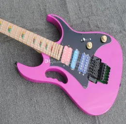 IBZ Steve Vai Jem 7V 24 Frets 77 Pink Electric Guitar Scalloped Fingerboard Pyramid InlayFloyd Rose Tremolo Lions Claw Tremolo7949848