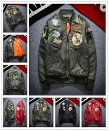 2017 Nuova giacca da bomber uomini MA-1 Giacca da volo pilota Air Force maschio MA1 Army Green Military Motorcycle Jackets Coats S-3XL2142663