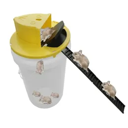 Traps Mousetrap Slide Bucket Lid Smart Flip Slide Bucket Catcher Reusable Rat Trap Tool Home Indoor Outdoor Auto Reset Mice Trap