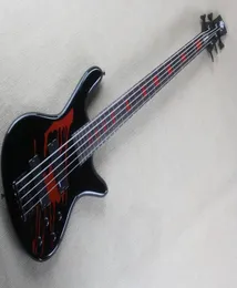 Nuovo Arrivo 5 Strings Black Body Electric Bass Guitar con circuito attivo HardWareRosewood Fingerboard Custite4715377