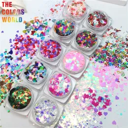 Glitter TCT063 Valentine's Day Mix Heart Glitter Nail Art Decoration Cosmetics Makeup FacePaint Body Art Glitter Nail Salon Decoration