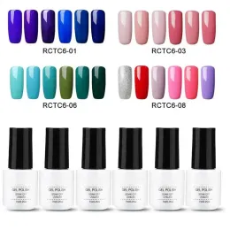 Wipes Antiseptic 4 Types 6pcs 7ml Nail Polish Glitter Shine Soak Off Longlasting UV LED Gel Polish Manicure Wet Wipes