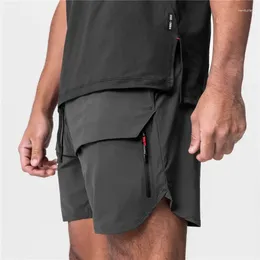 Herr shorts man sport män sportkläder mode som kör snabbtorkande strandbottnar sommar gym fitness träning jogging kort byxa