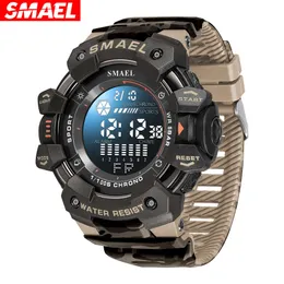 New Men's Large Dial Personalized Trendy Camo Style Sports Multi Functional Nightlight Alarm Clock Men's Watch