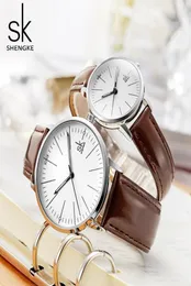 Shengke 커플 시계 남성 여성 시계 간단한 쿼츠 reloj 고품질 reelogio masculino 비즈니스 시계 연합 애호가 시계 SAAT9018853