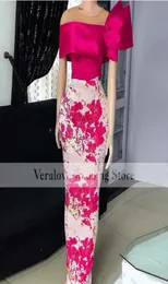 Fushia African Mermaid Velight Dress 2021 Scoop Lace Seques Aso ebi Style Robe Ceremonie Femme Prom Party Downs3349231