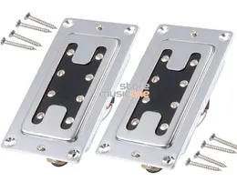 Mini Style Two Line 8 Hole 4 String Electric Bass Humbucker Pickup Chrome9109916