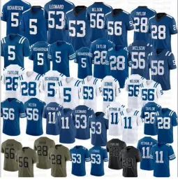 Anthony Richardson Jonathan Taylor Football Quenton Nelson Pittman Jr Darius Leonard Stitched Jerseys Z 4.7