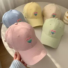 Tipo d'amore Cappo da baseball versatile per la versione coreana femminile con testa grande, viso piccolo, lingua di anatra alla moda, cappello da sole, Trendy