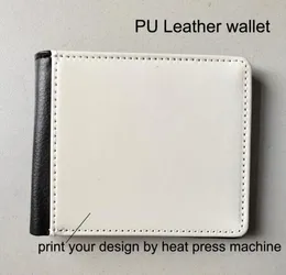Port portfel PU Sublimacja Prasa ciepła Men039s Portfel może wydrukować własny projekt według maszyny 100pcs4927499