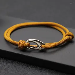 Pulseiras de charme pulseira de corda fina ajustável Homme homme dupla camada de tecelagem de tecedão de tecelagem pulsera