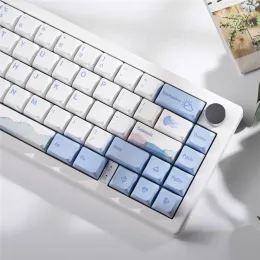 Aksesuarlar Kjoew 133 Anahtarlar XDA Profil Keycap Ocean Balina Teması PBT KEYFAPS Mekanik Klavye Kapağı Anahtarı İçin Sevimli Anime PBT Anahtar Kapaklar