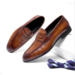 Lässige Schuhe Sipriik Männer Original Full Grain Leder anständiger Männergeschäft Penny Loafer Brown schwarze Hochzeitsschlupf auf Freizeit