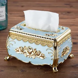 Caixa de tecido acrílico de estilo europeu Luxury KTV Hotel Box Box Tissue Rack Desk Acessórios para o escritório do escritório em casa