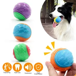 Hundar interaktiva leksaker mjuka tpr leksaker för hund husdjur tänder rengöring bett motstånd gnissig hund boll leksak
