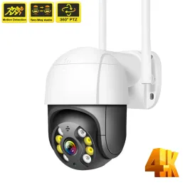 카메라 FHD 4K 8MP IP WiFi 카메라 실외 보안 보호 스마트 홈 CCTV 360 PTZ 비디오 모니터 5MP SECUR KAMERA 감시 IP CAM