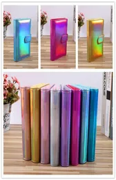 Holograficzne A5 A6 PU Skórzany Notebook Binder napełniający 6 pierścieni Pierścienie Połączenie luźna liść osobisty planer z klamrą magnetyczną Clos8408257