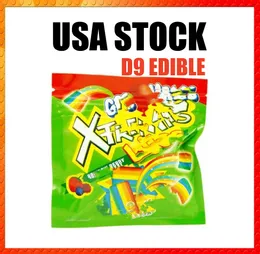 USA Stockväska fylld med förfyllda D9 Gummies Edible 500 mg 600 mg med förpackningar gjorda i USA