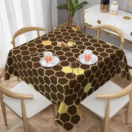 Tischtuch Honig Biene Bienenstöcke Tischdecke Geometrisch Druck Outdoor lustige Heimatparty Esszimmer Design Cover Dekoration