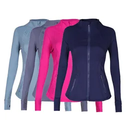 Women's Yoga Jacket Define Workout Sport Coat Fitness Gym Jackets Quick Dry Activewear Running Sports Top Solid Zip Up Girdling Training Sweatshirt Sportswear