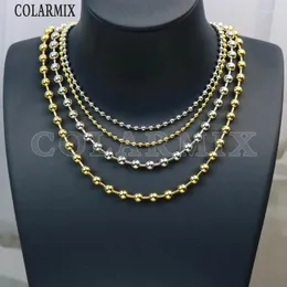 سلاسل 10pcs متعددة الحجم الذهب حبة حبة القلادة ناعم المجوهرات تصميم بسيطة النساء هدية جميلة 52867