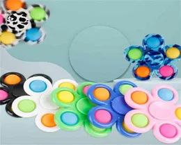 Fingertip Spinner Toys Bubble Pers Flower Board DNA Rainbow Color Push Spinners Finger Fun Kids Folder Stress Relief Toy Desktop Bubbles G4U12me5362744
