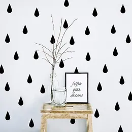 Väggklistermärken 100 st små regndroppsmönster pvc tapet hem dekoration vinyler för vardagsrum barn sovrum väggar dekal