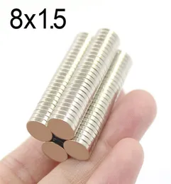 200pcs 8x15ネオジム磁石8mm x 15mm n35 ndfebラウンドスーパーパワフルな強力な永久磁気イマーンdisc3115190